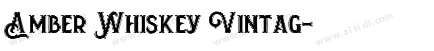Amber Whiskey Vintag字体转换